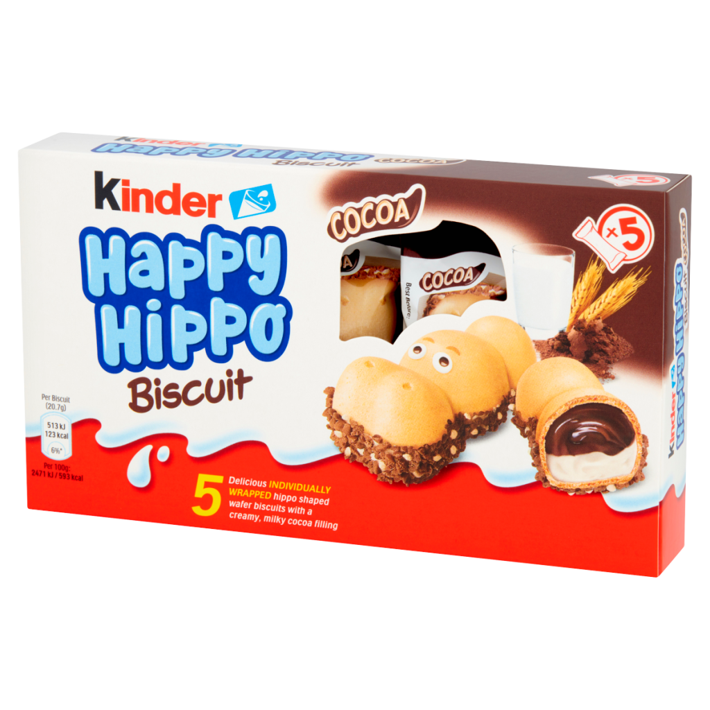 Kinder Happy Hippo Chocolate Cream Biscuits Multipack 5 x 20.7g (103g)