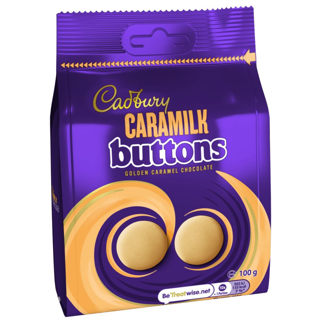 Cadbury Caramilk Golden Caramel Chocolate Buttons Bag 100g