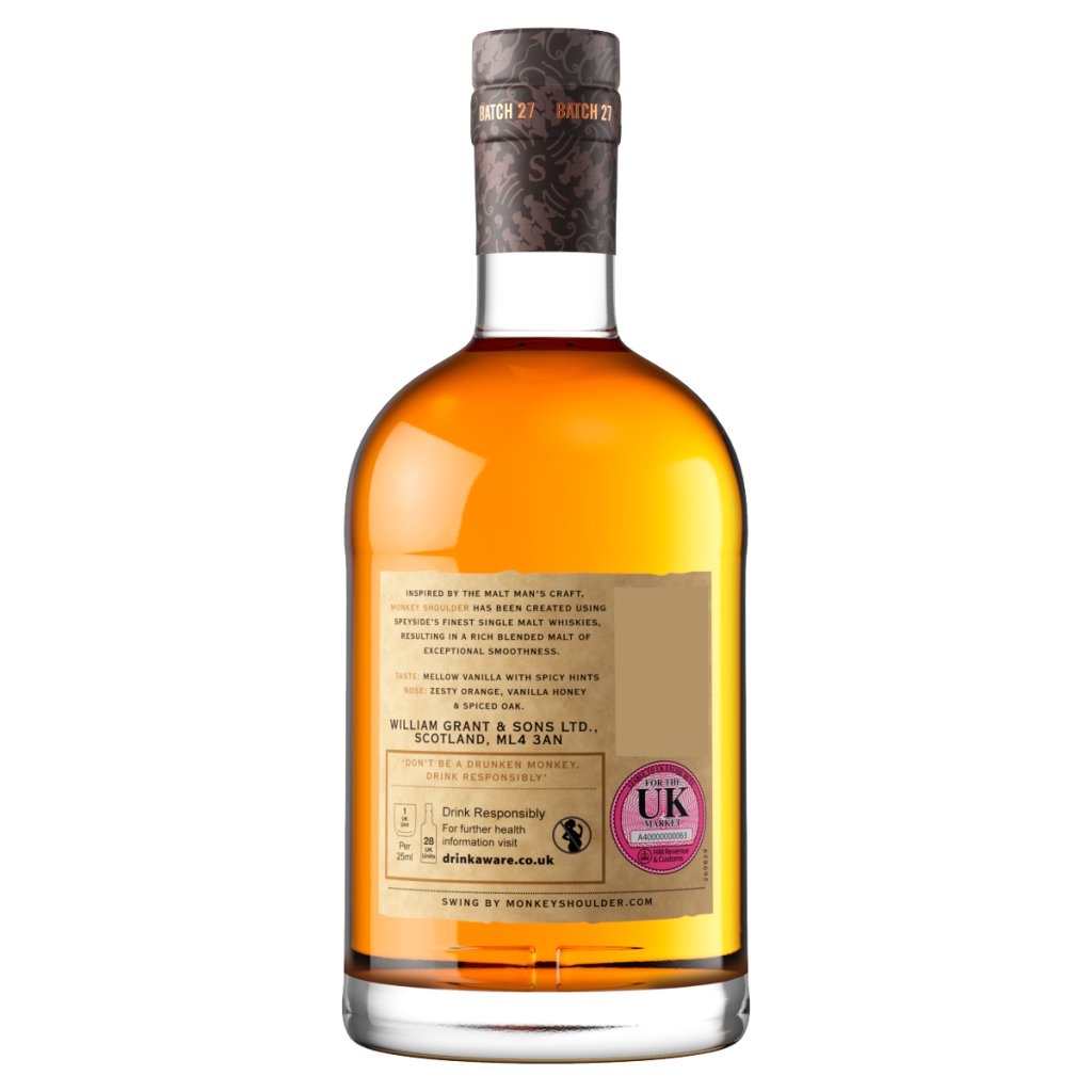 Monkey Shoulder Blended Malt Scotch Whisky 70cl