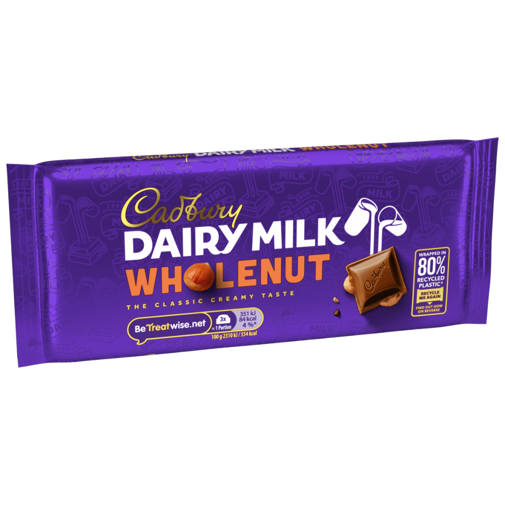 Cadbury Dairy Milk Wholenut Chocolate Bar 120 g