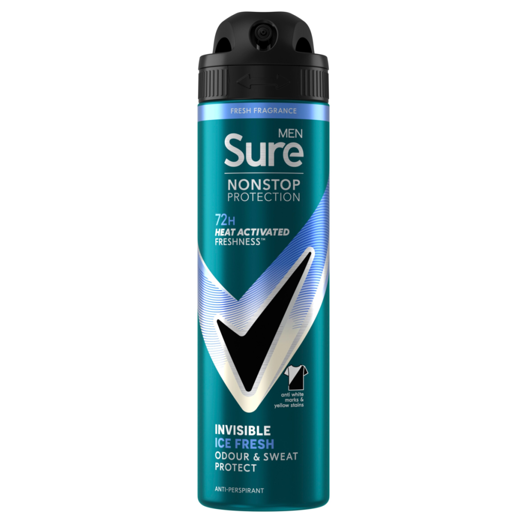 Sure Men Nonstop Protection Invisible Ice Fresh Anti-Perspirant Aerosol 150 ml