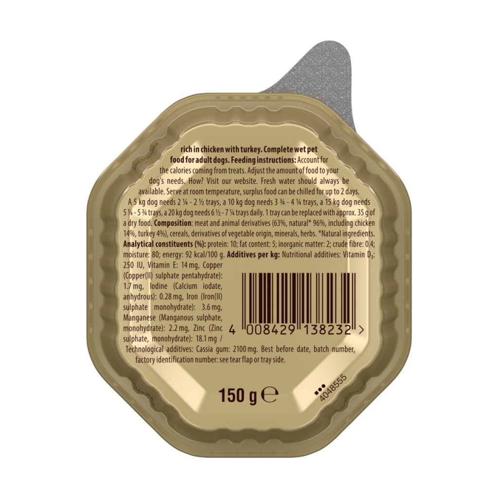 Cesar Classic Terrine Dog Food Tray Chicken & Turkey in Loaf 150g