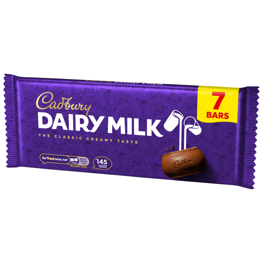 Cadbury Dairy Milk Chocolate Bar 7 Pack Multipack 190.4 g