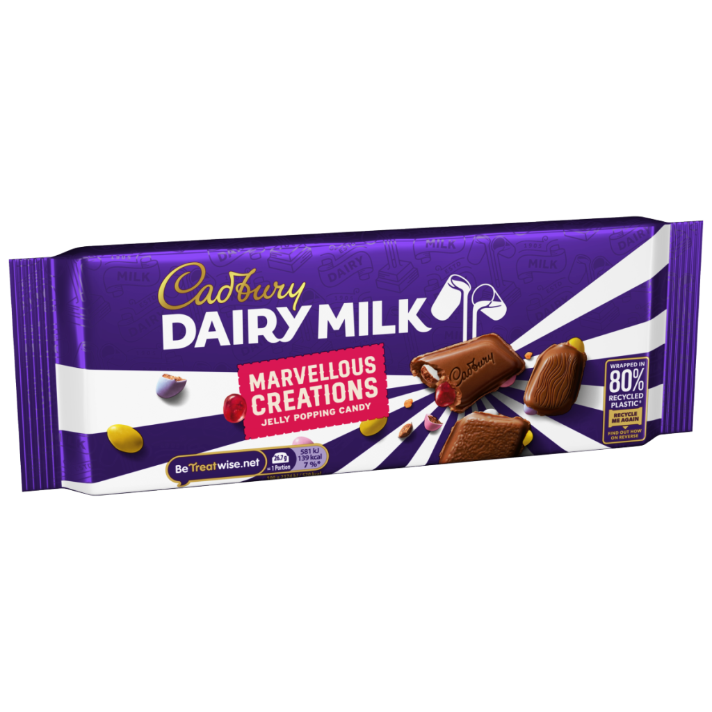 Cadbury Marvellous Creation Jelly Popping Candy Shells Chocolate Bar 160 g