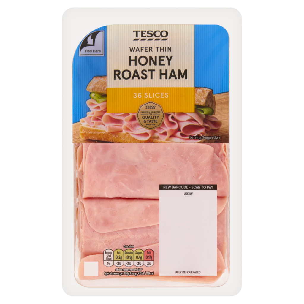 Tesco 36 Wafer Thin Honey Roast Ham Slices 400g