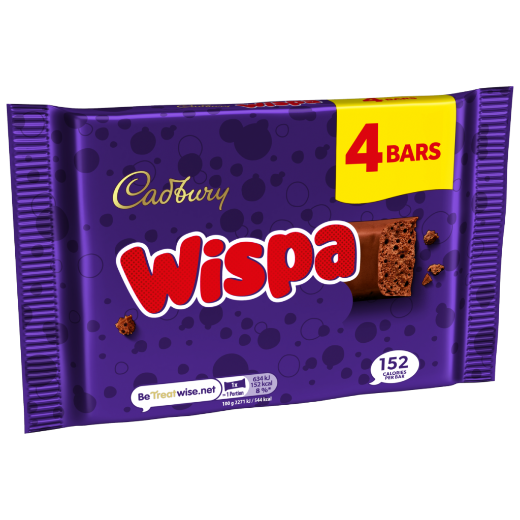Cadbury Wispa Chocolate Bar 4 Pack Multipack (4×27.75g) 111 g