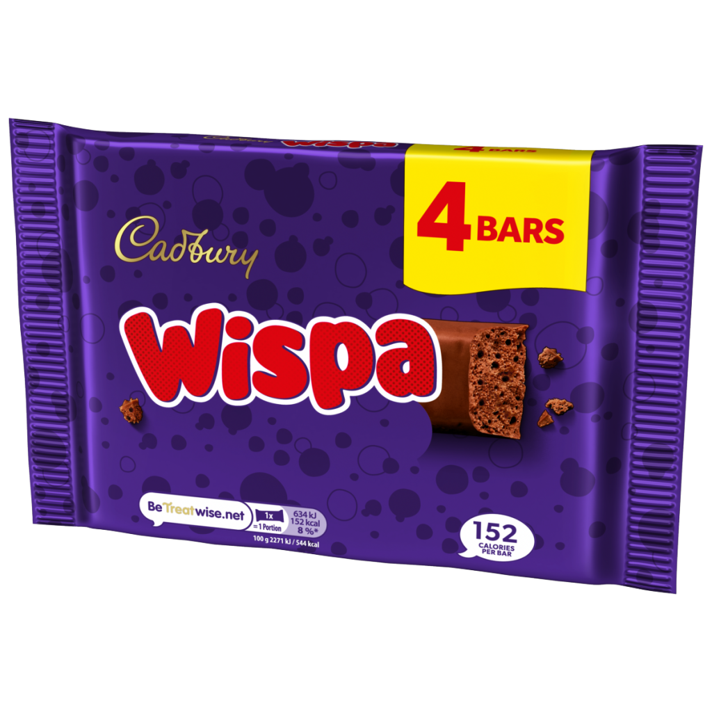 Cadbury Wispa Chocolate Bar 4 Pack Multipack (4×27.75g) 111 g
