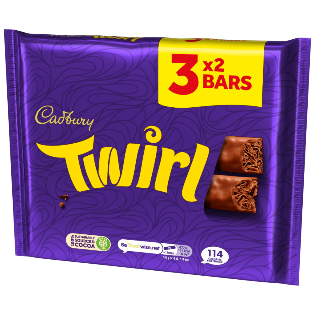 Cadbury Twirl Milk Chocolate 3 Pack Multipack 129 g