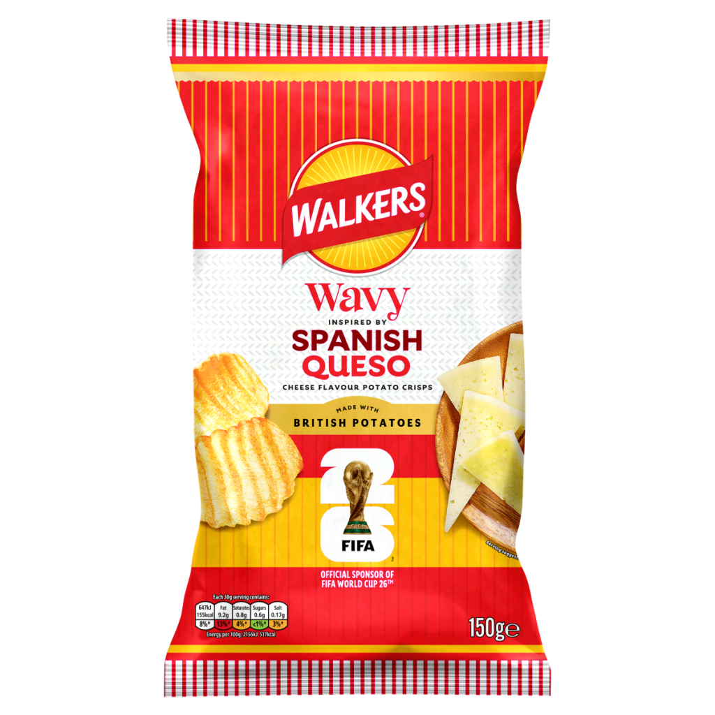 Walkers Wavy Spanish Queso Cheese Sharing Crisps 150g