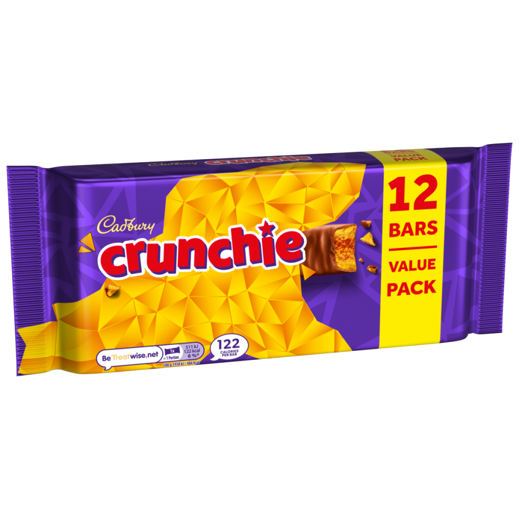 Cadbury Crunchie Chocolate Bar 12 Pack Multipack 312.2g (12 x 26g)