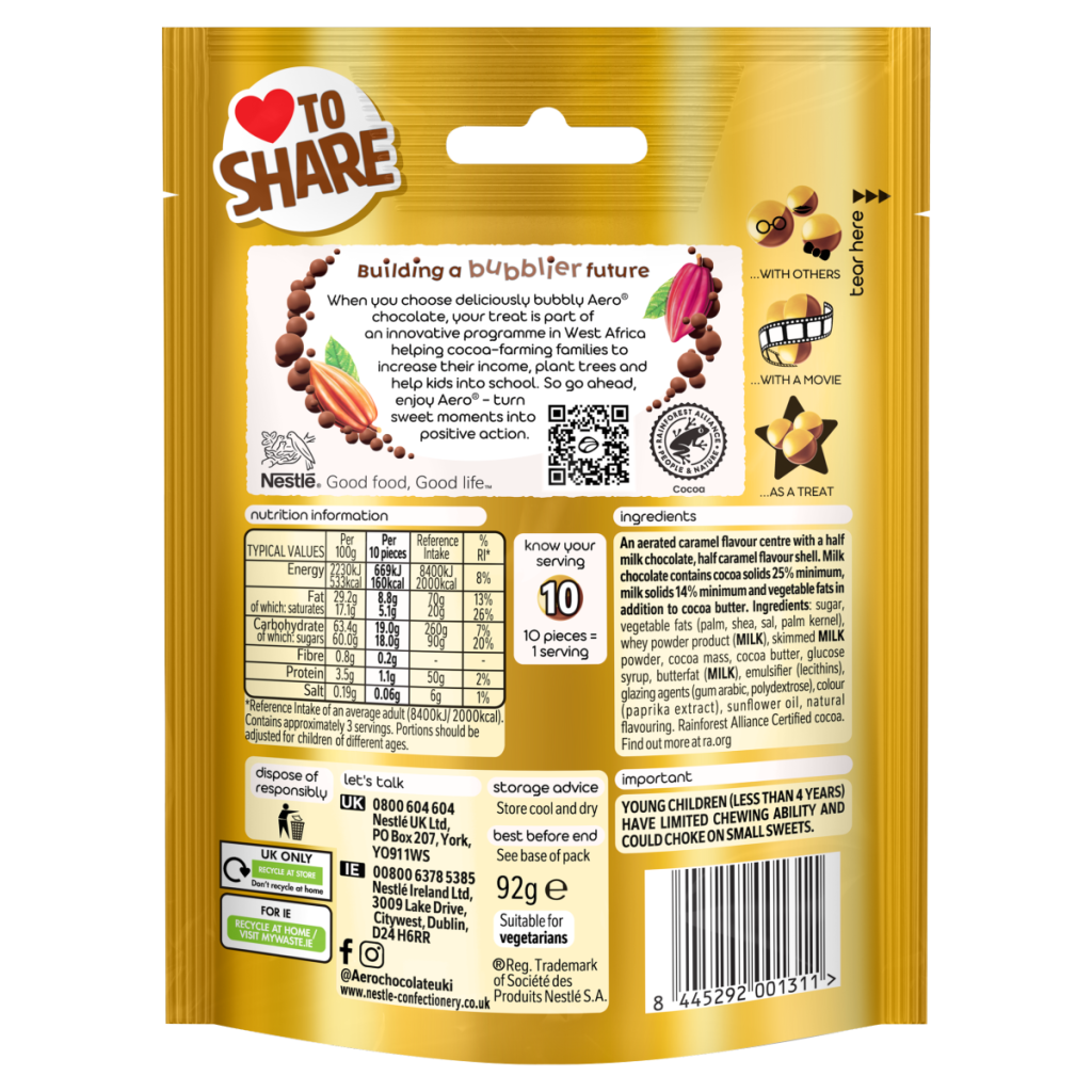 Aero Bubbles Milk Chocolate 92g