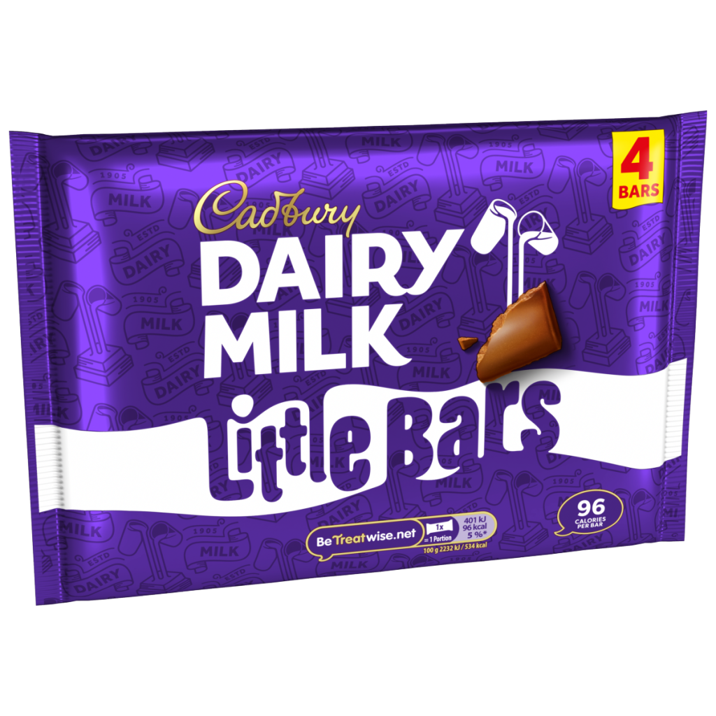 Cadbury Dairy Milk Little Bar Chocolate 4 Pack Multipack 72g (4 x 18g)