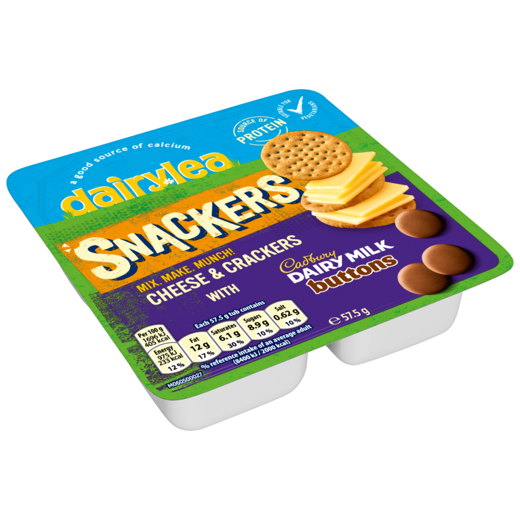 Dairylea Snackers Cheese & Crackers with Cadbury Buttons Cheese Snack 57.5 g