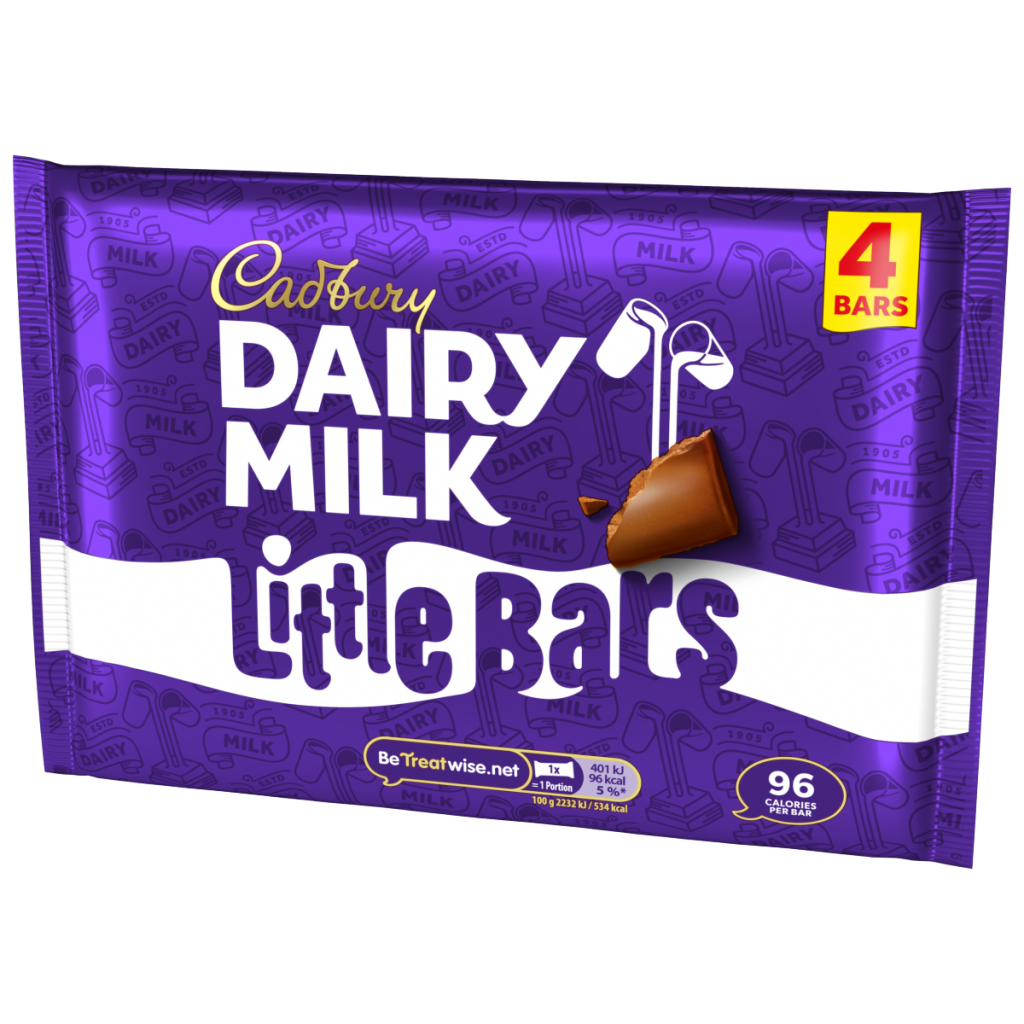 Cadbury Dairy Milk Little Bar Chocolate 4 Pack Multipack 72g (4 x 18g)