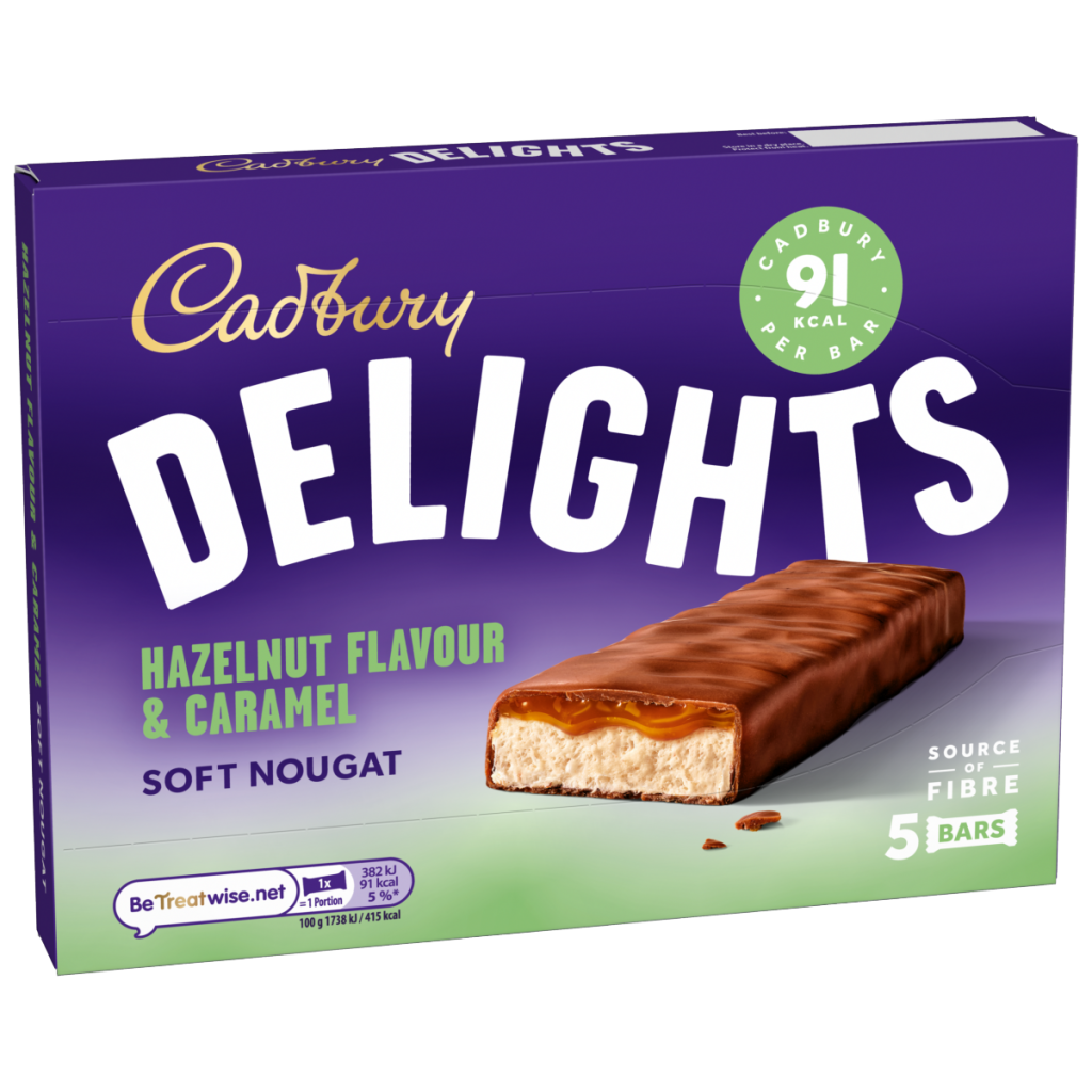 Cadbury Delights Chocolate Hazelnut & Caramel Multipack 110 g