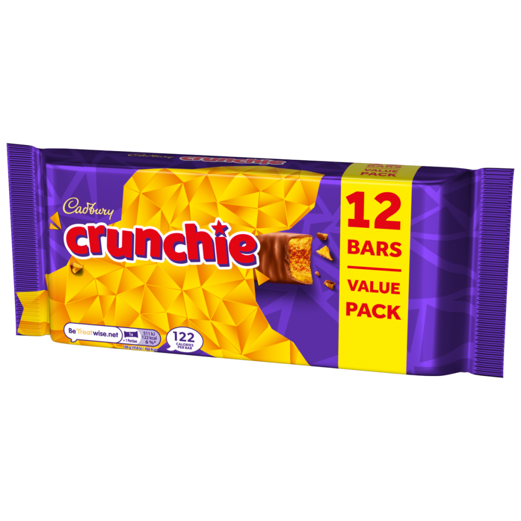 Cadbury Crunchie Chocolate Bar 12 Pack Multipack 312.2g (12 x 26g)