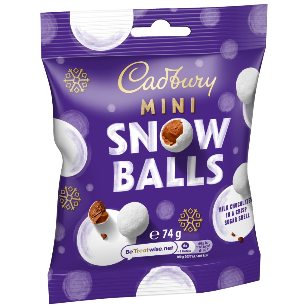 Cadbury Dairy Milk Chocolate Mini Snow Balls 74g