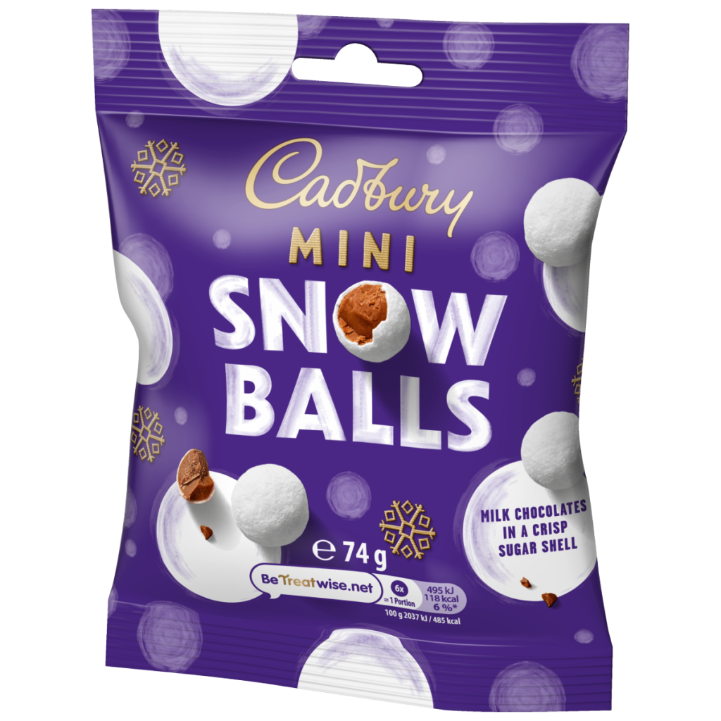 Cadbury Dairy Milk Chocolate Mini Snow Balls 74g