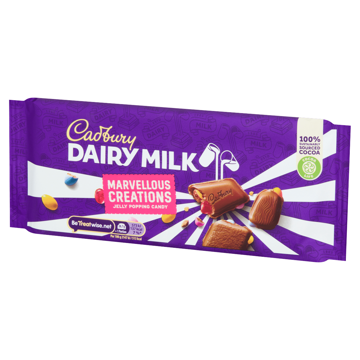 Cadbury Dairy Milk Marvellous Creations Jelly Popping Candy 160g