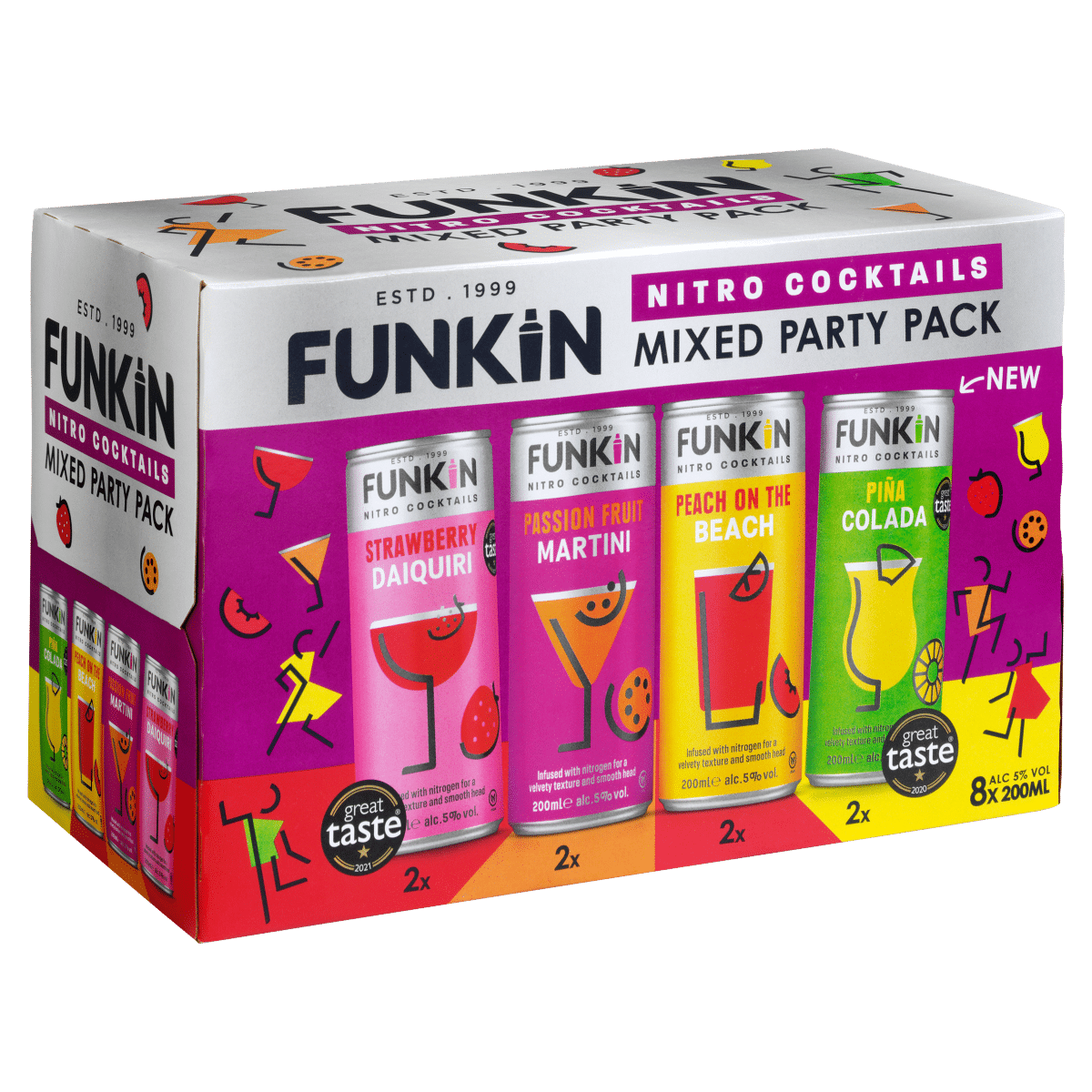 Funkin Nitro Cocktails Mixed Party Pack 8 x 200ml