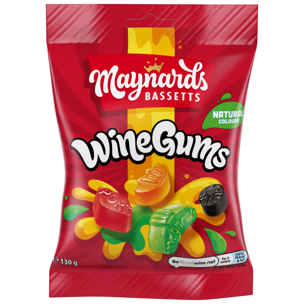 Maynards Bassetts Wine Gums Sweets Sharing Bag 130g
