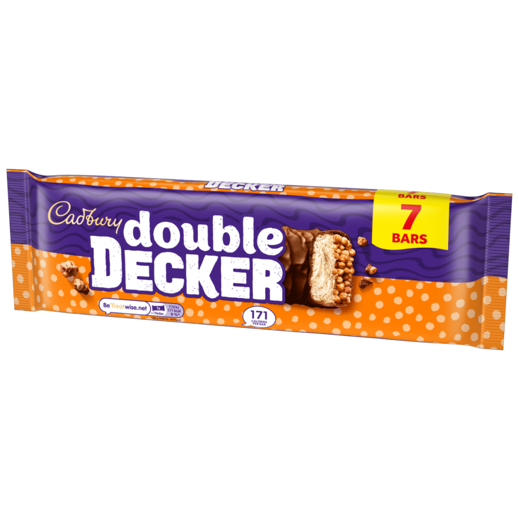 Cadbury Double Decker Chocolate Bar 7 Pack Multipack 261.1g (7 x 37.3g)