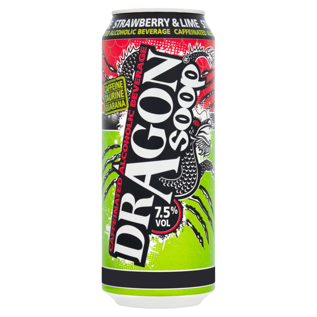 Dragon Soop Strawberry & Lime Caffeinated Alcoholic Beverage 500ml