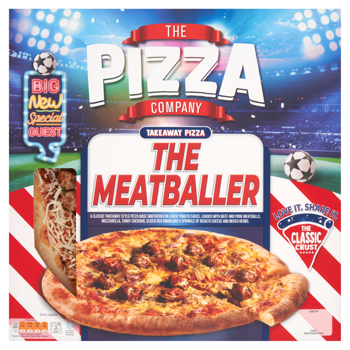 The Pizza Company the Meatballer Takeaway Pizza 520g