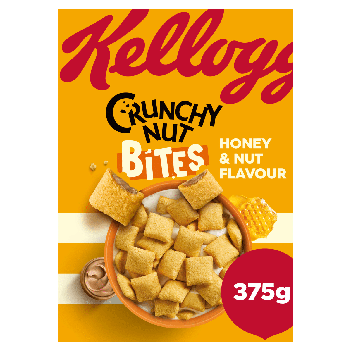 Kellogg’s Crunchy Nut Bites Honey & Nut Flavour Breakfast Cereal 375g