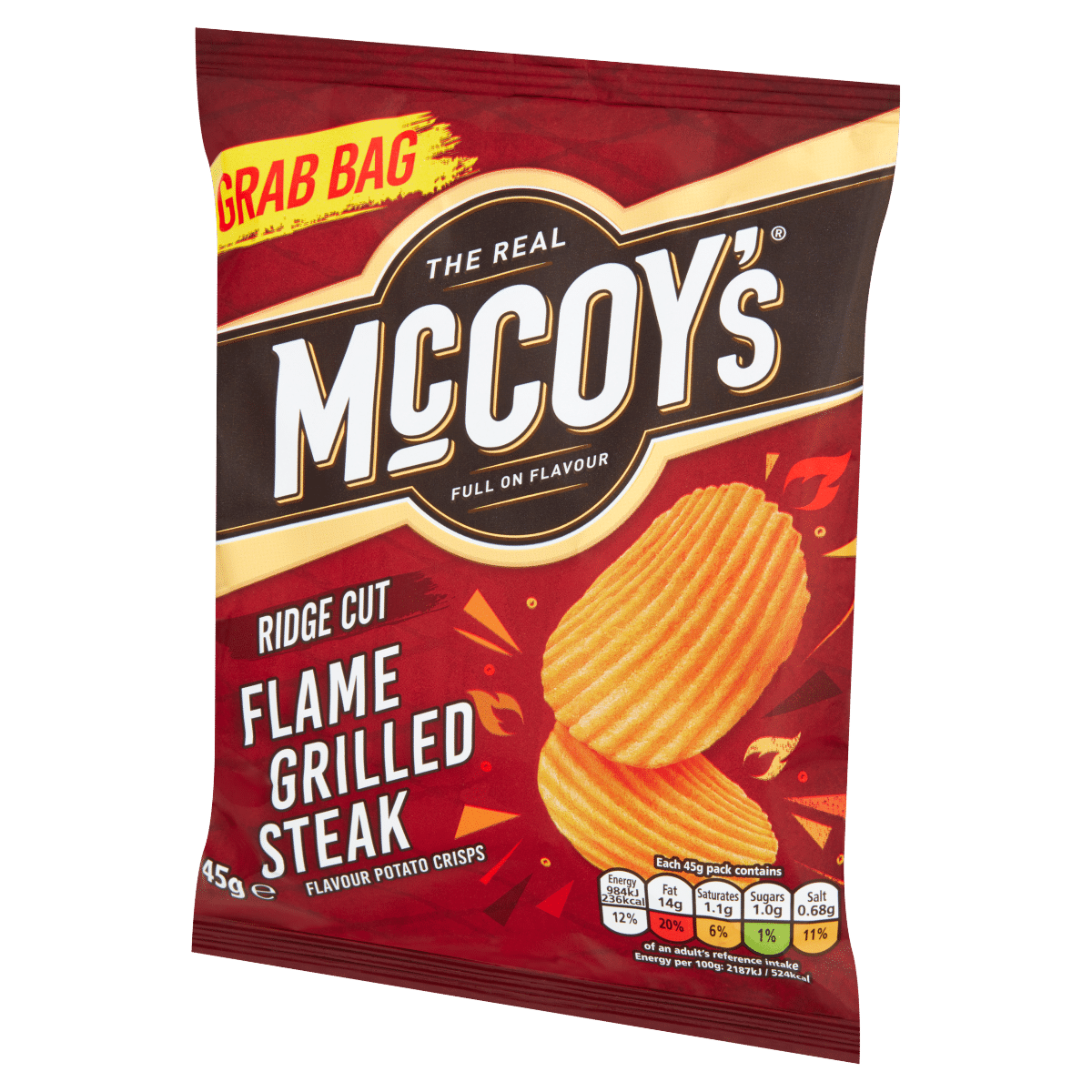 McCoy’s Flame Grilled Steak Flavour Potato Crisps 45g