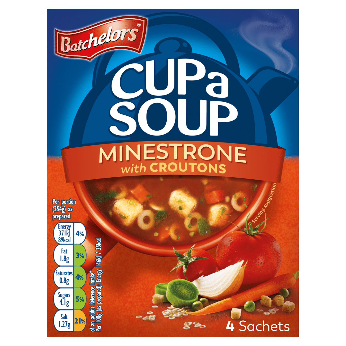 Batchelors Cup a Soup Minestrone with Croutons 4 Sachets 94g