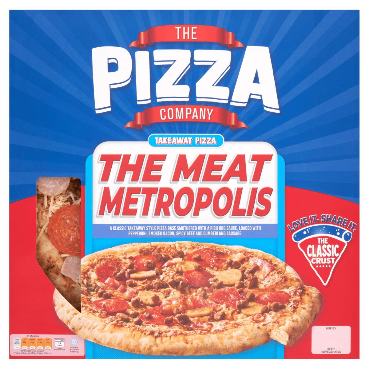 The Pizza Company The Meat Metropolis Takeaway Pizza 497g