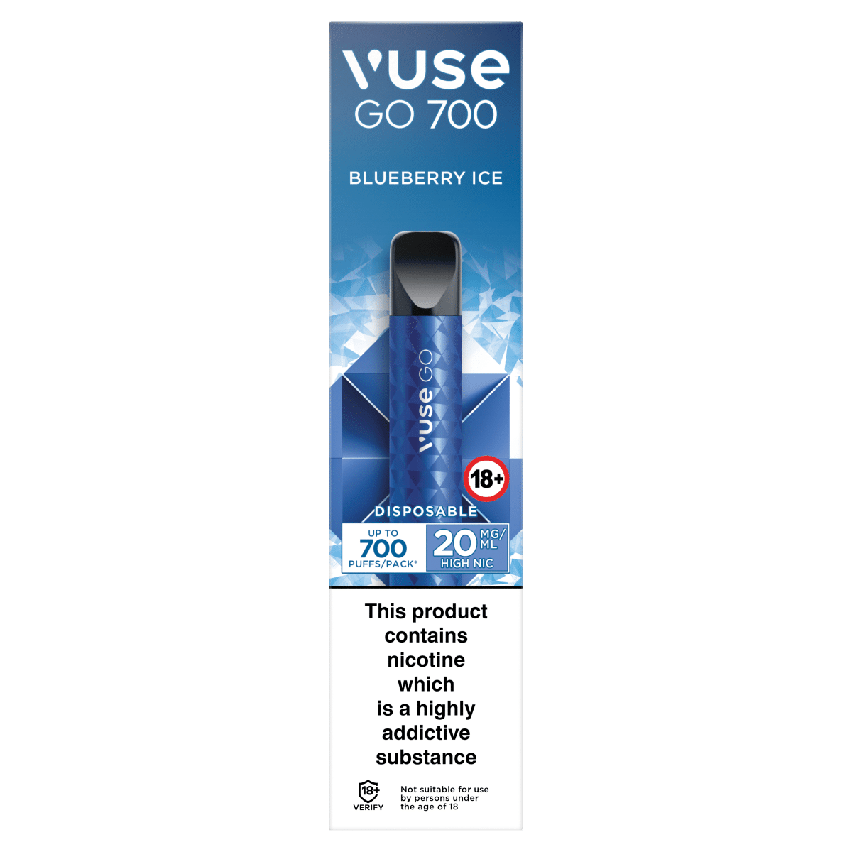 Vuse Go 700 Blueberry Ice Disposable 20mg/ml