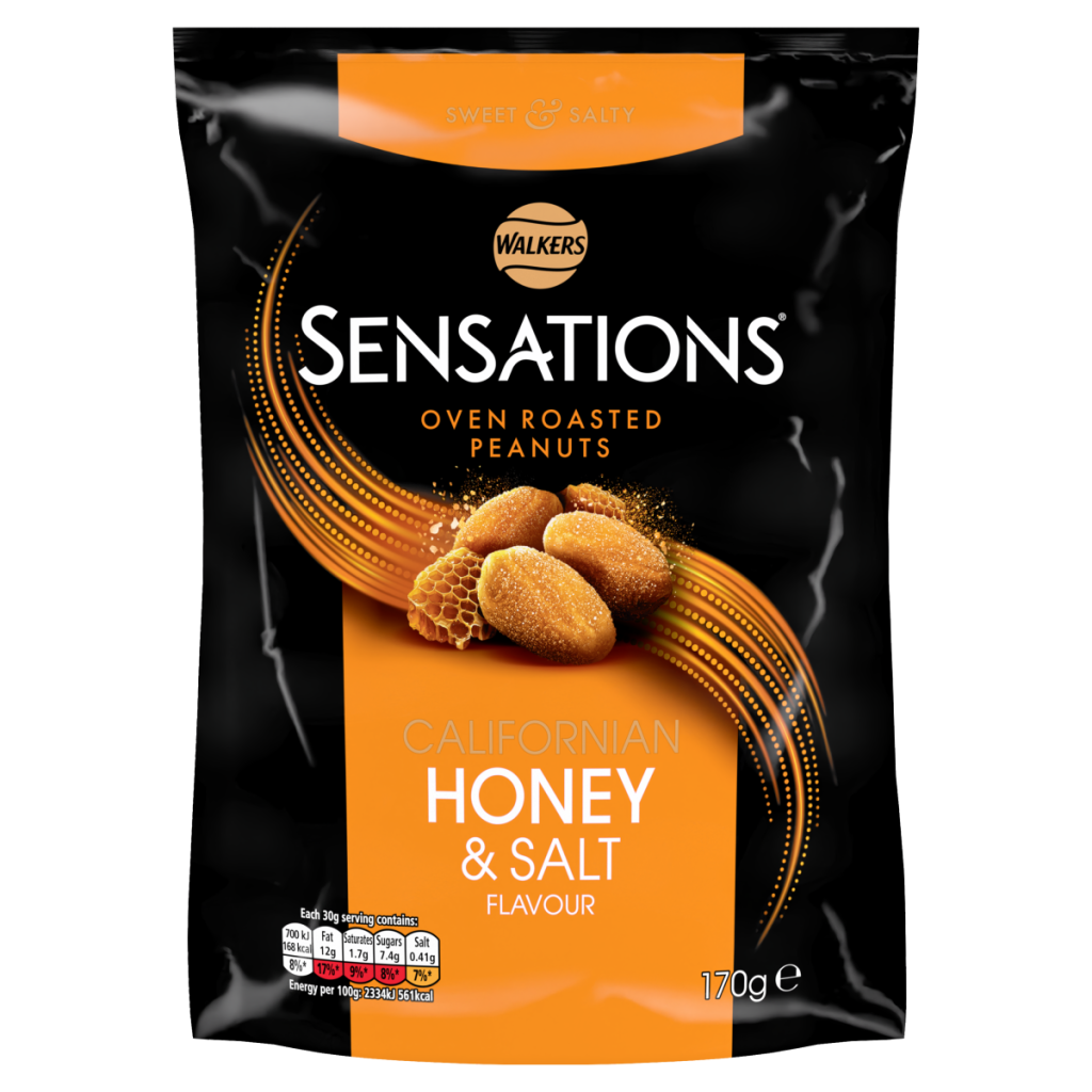 Sensations Californian Honey & Salt Roasted Peanuts Sharing Bag 170g
