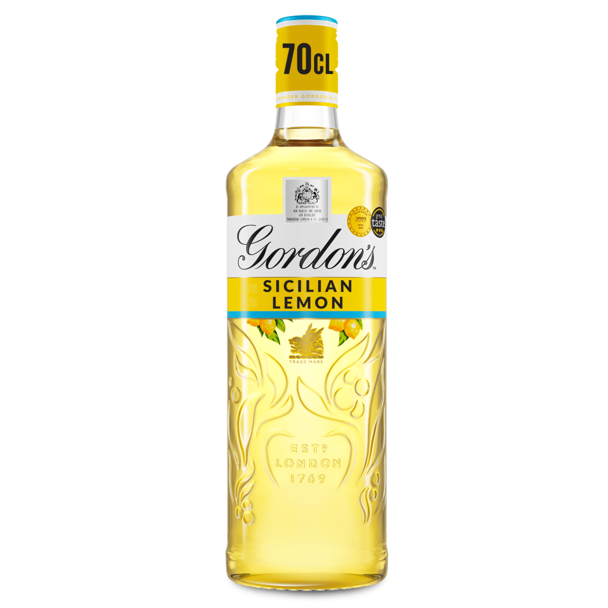Gordon’s Sicilian Lemon Distilled Flavoured Gin 37.5% vol 70cl Bottle