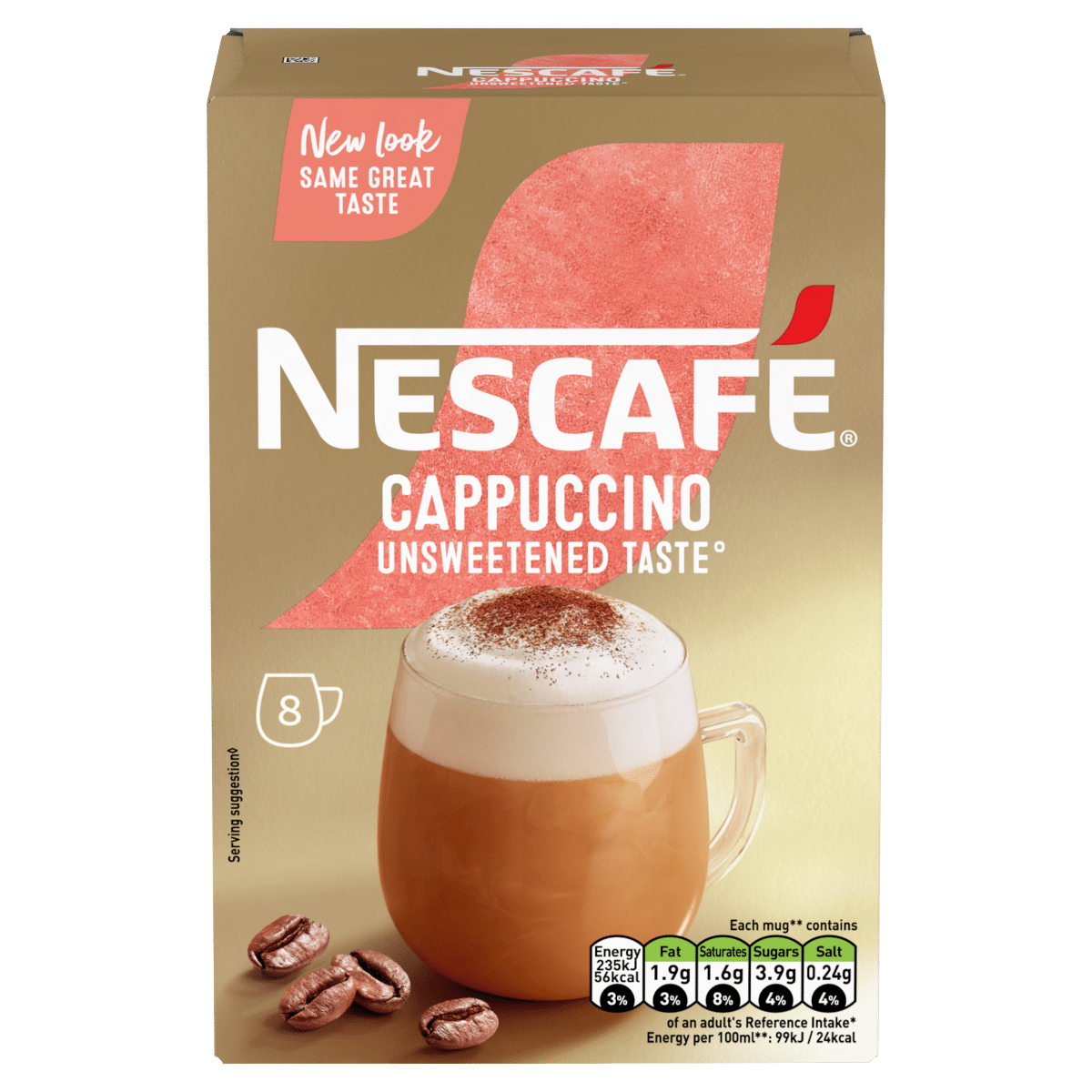 Nescafé Cappuccino Unsweetened 8 x 14.2g (113.6g)