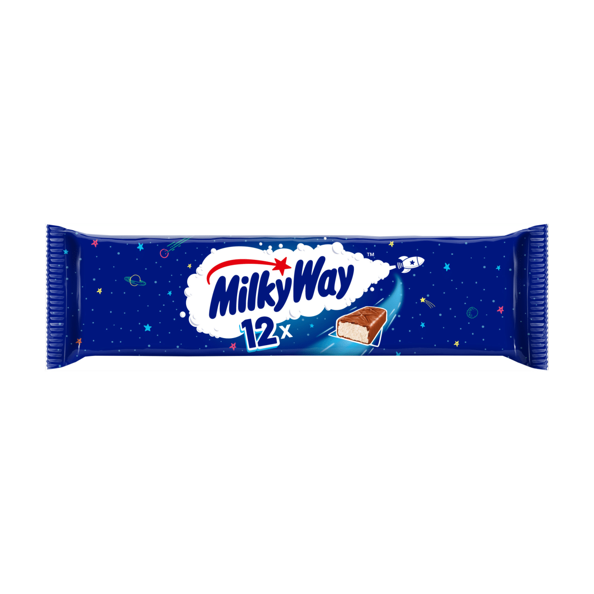 Milky Way Nougat & Milk Chocolate Snack Bars Multipack 12 x 21.5g