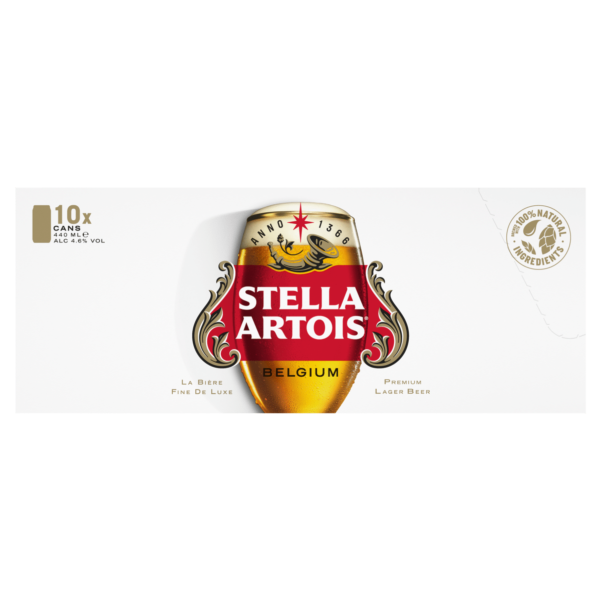 Stella Artois Belgium Premium Lager Beer Cans 10 x 440ml