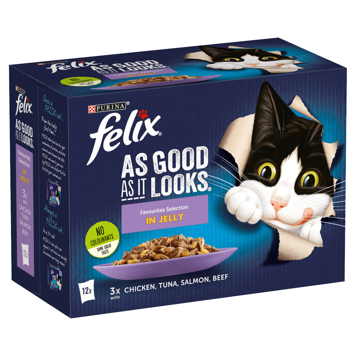FELIX AS GOOD AS IT LOOKS Favourites Selection in Jelly Wet Cat Food 12 x 100g