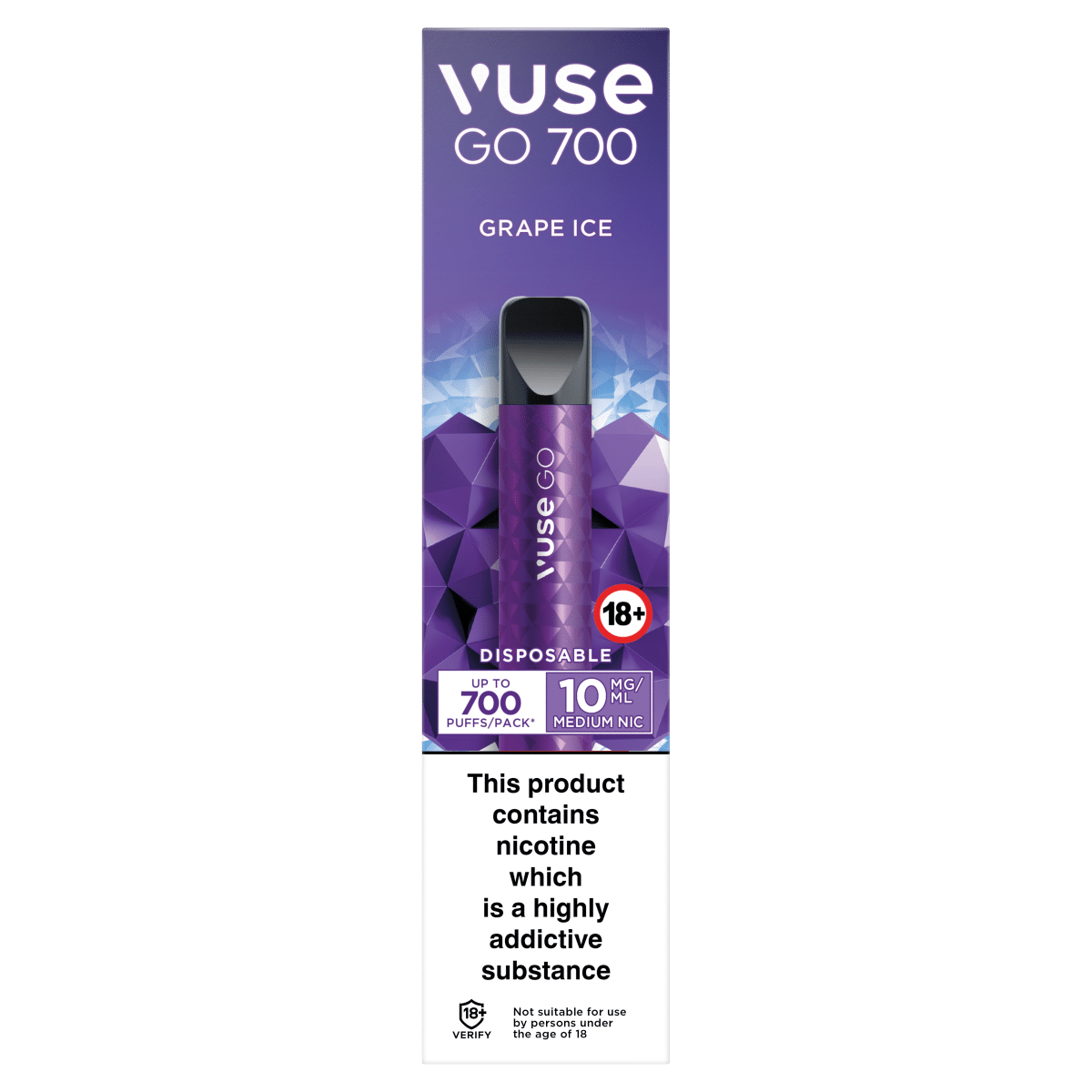 Vuse Go 700 Grape Ice Disposable 10mg/ml