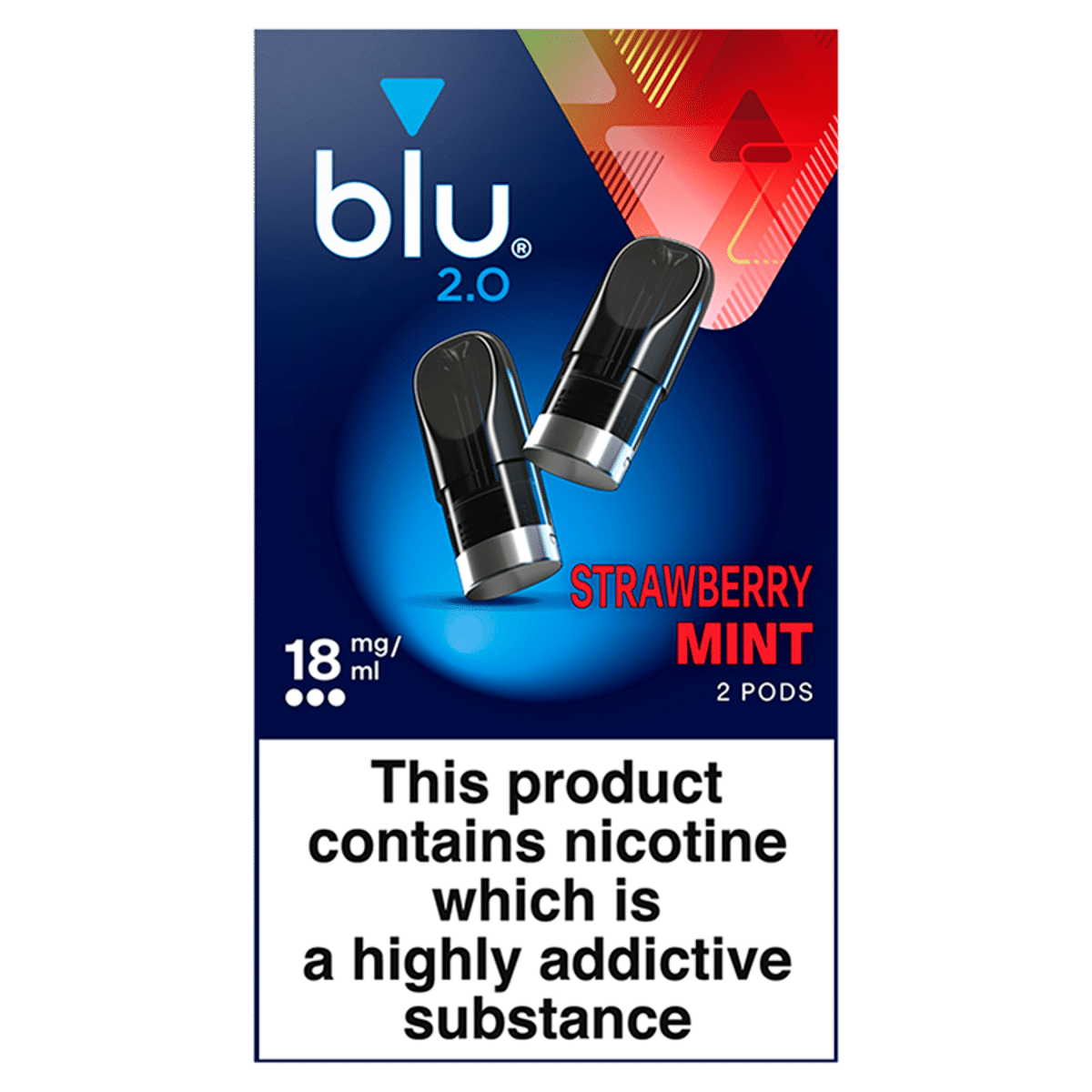blu 2.0 Strawberry Mint Vape Pods 18mg/ml 2 x 1.9ml