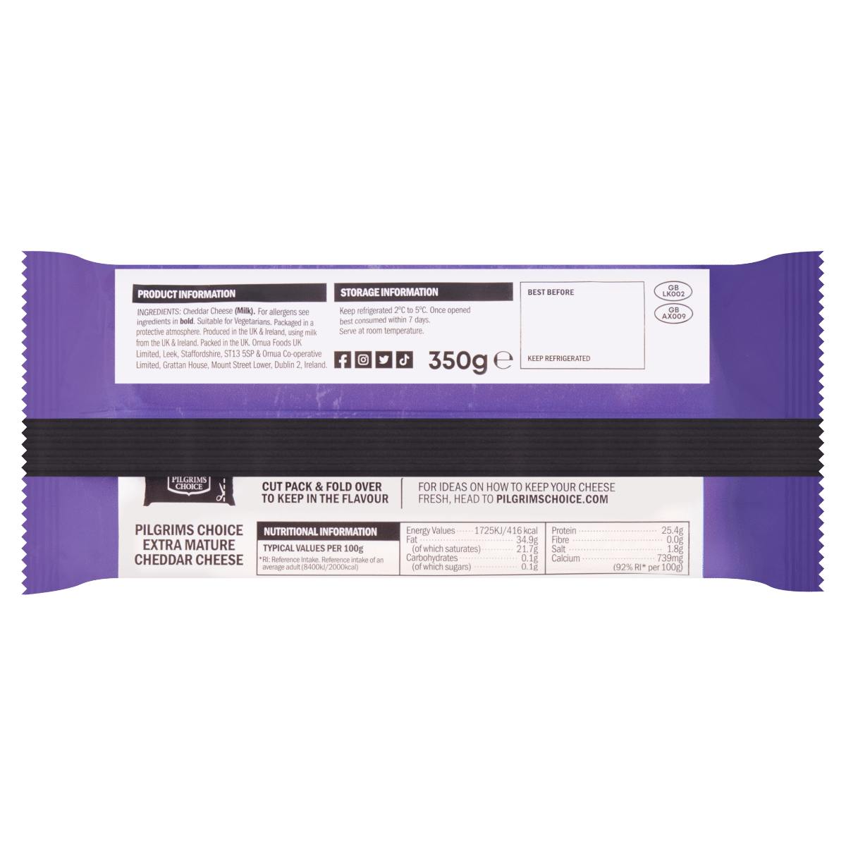 Pilgrims Choice Extra Mature Cheddar 350g