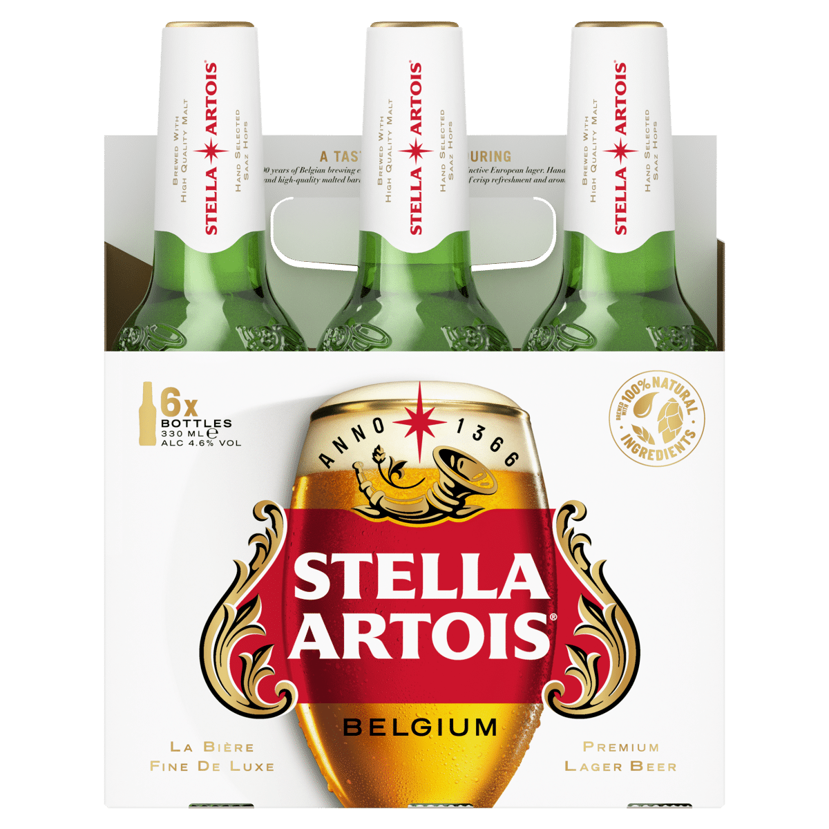 Stella Artois Belgium Premium Lager Beer 6 x 330ml