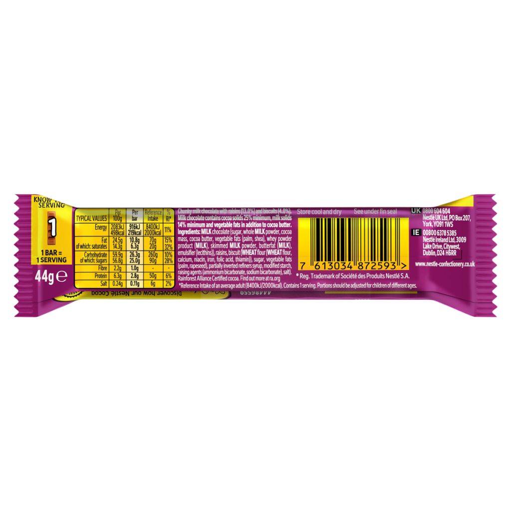 Yorkie Raisin & Biscuit 44g