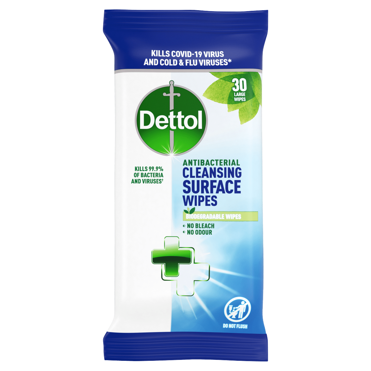 Dettol Antibacterial Cleansing Surface 30 Large Wipes