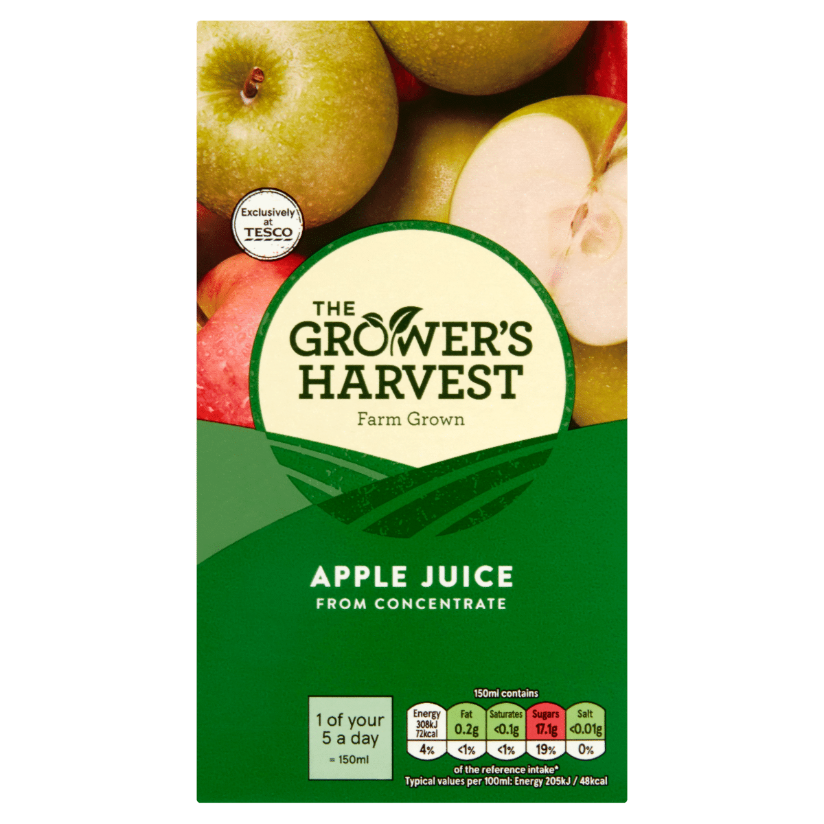 Tesco The Grower’s Harvest Apple Juice from Concentrate 1 Litre