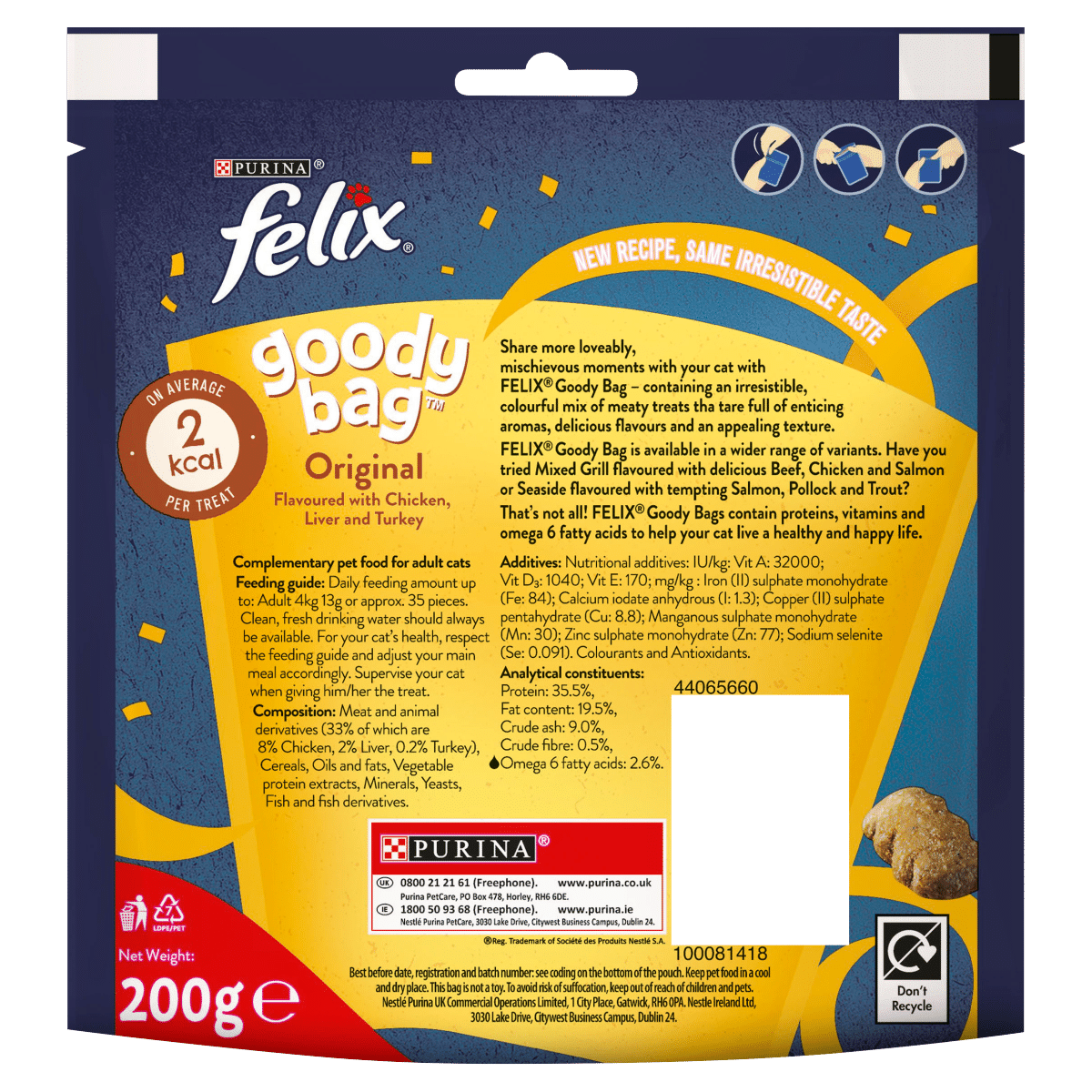 Felix Goody Bag Cat Treats Maxi Pack Original 200g