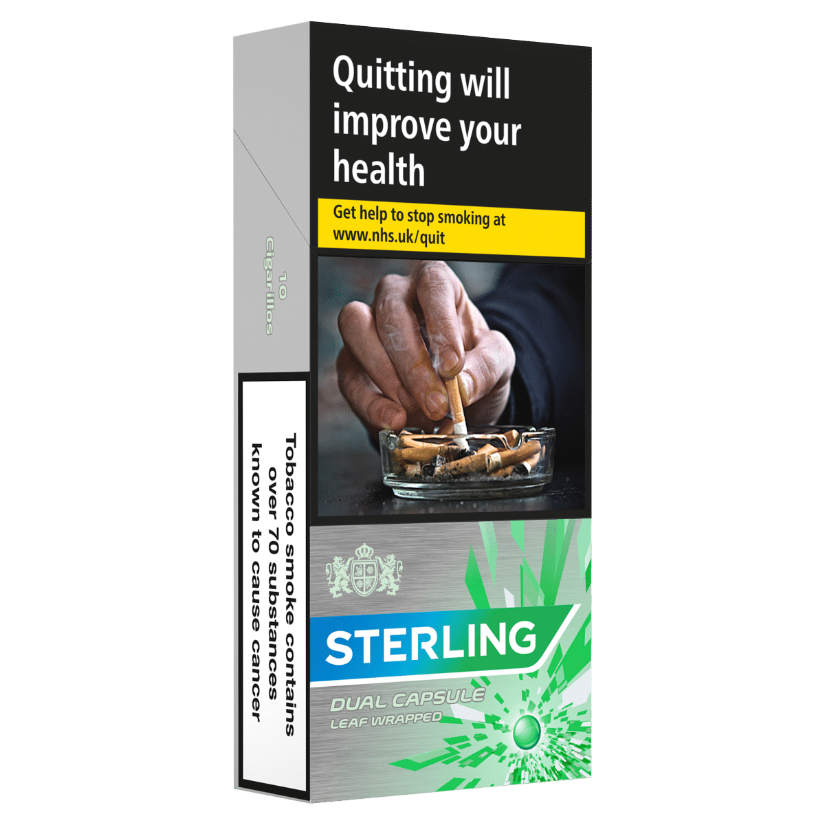 Sterling Dual Capsule Leaf Wrapped 10