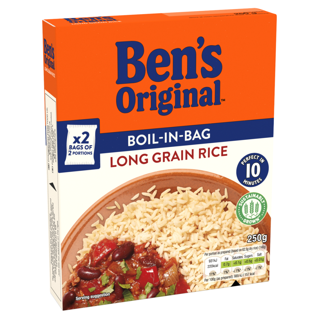 Bens Original Boil In Bag Long Grain Rice 2 x 125g