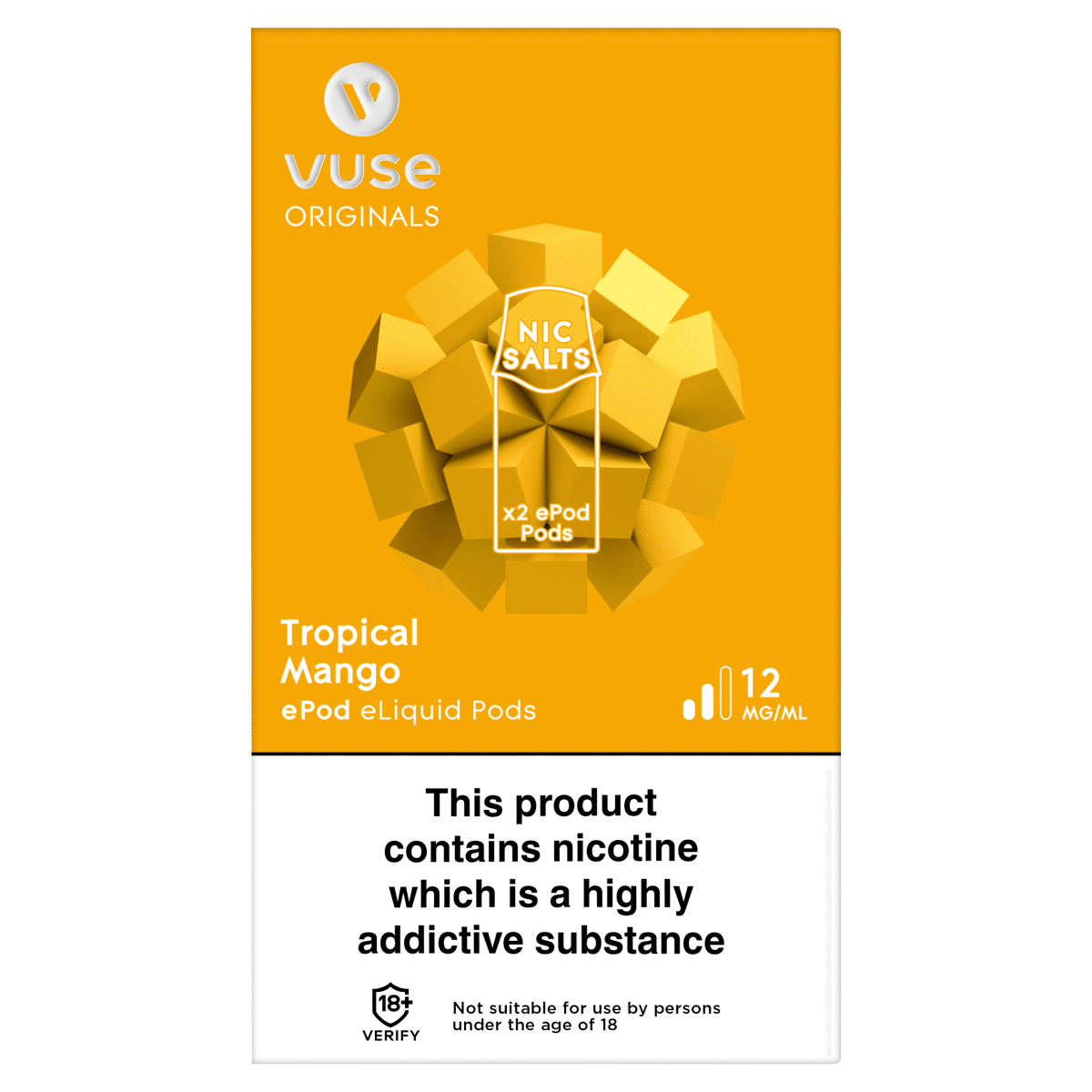 Vuse Originals 2 Tropical Mango eLiquid Pods 12mg/ml